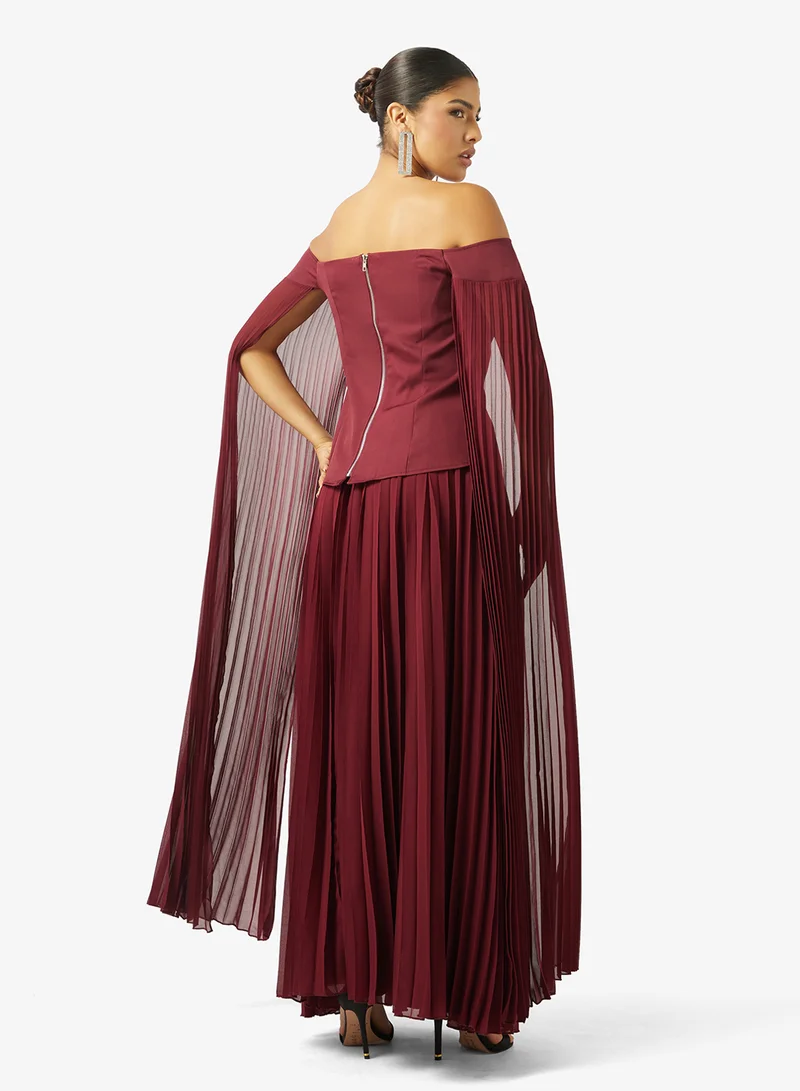 Ella Limited Edition Off Shoulder A-line Dress With Trail